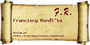 Franciscy Renáta névjegykártya